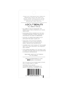 Kit de Cuidado de Uñas About Beauty - Cortauñas, Empujador y Lima de Vidrio 2