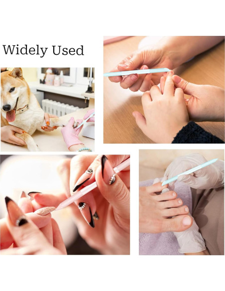 Juego de Empujadores de Cutículas de Vidrio Sliverdew 2 Piezas