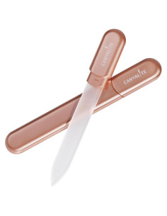 Lima de Uñas de Cristal CANVALITE Oro Rosa Doble Cara 15.4 cm