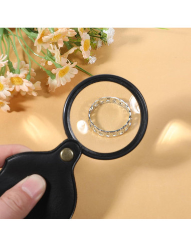 Lupa de Bolsillo 20X Psyqtsuary con Funda Protectora Negra