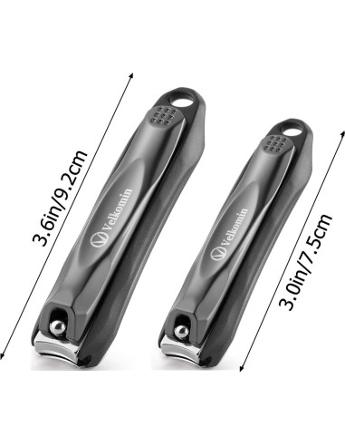 Juego de Cortauñas Velkomin 2 Piezas Acero Inoxidable
