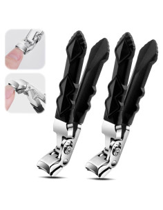 Cortauñas Ergonómico QiFind 2 Pcs Antideslizante para Uñas Gruesas