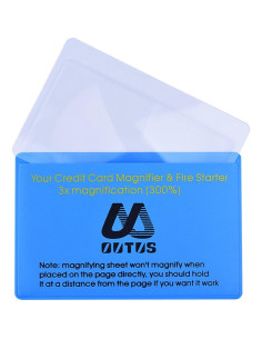 Lupa de Cartera Outus 4 Pack PVC 300% Aumento 5.5x8.2cm 2