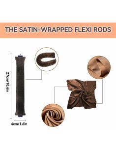 Rizador de Cabello Sin Calor Grasling Jumbo Mediano Caqui 2