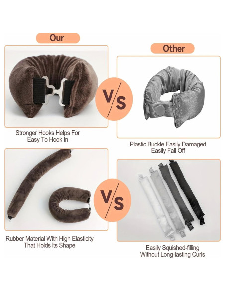 Rizador de Cabello Sin Calor Grasling Jumbo Mediano Caqui