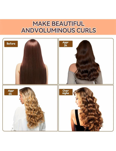 Rizador de Cabello Sin Calor Grasling Jumbo Mediano Caqui