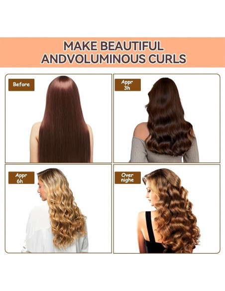 Rizador de Cabello Sin Calor Grasling Jumbo Mediano Caqui