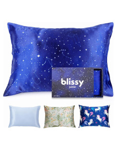 Funda de Almohada de Seda Blissy Estándar 20x26 cm Cielo Nocturno
