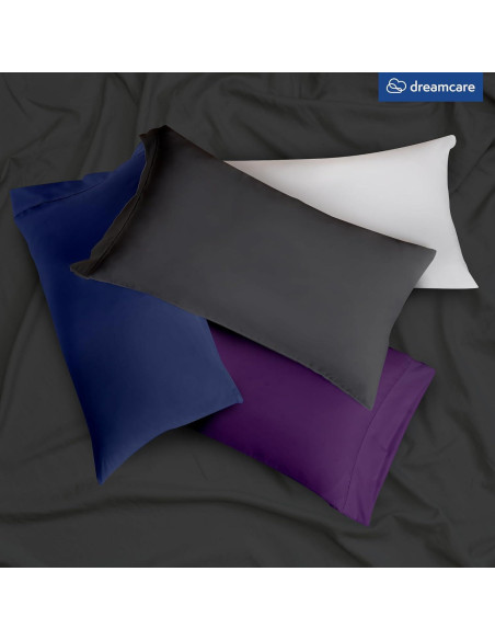 Juego de Fundas de Almohada King Dreamcare 2 Piezas Microfibra