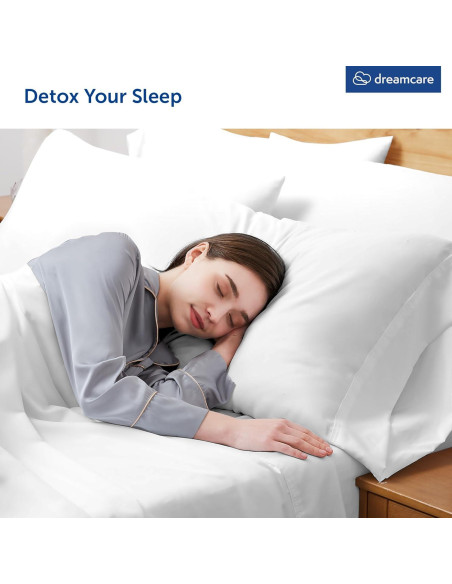 Juego de Fundas de Almohada King Dreamcare 2 Piezas Microfibra