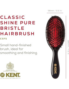 Cepillo de Alisado Ovalado KENT CSFS - Cerdas de Jabalí Natural 2