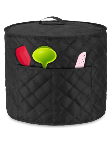 Cubierta de Polvo LUXJA para Instant Pot 8 Cuartos Negra Acolchada