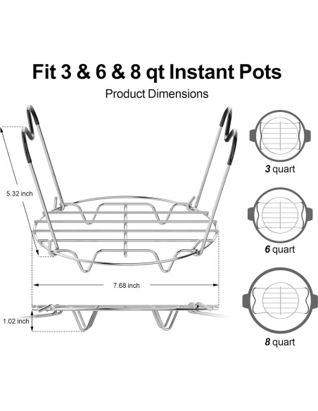 Soporte de Vapor GSlife Acero Inoxidable 19.56 cm Resistente Calor