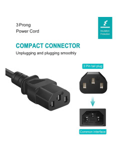 Cable de Alimentación 3 Clavijas Narpendu 0.91m para Olla Eléctrica 2
