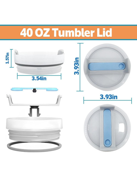 Tapa de Reemplazo para Taza Stanley 40 Oz - 2 Piezas Rosa