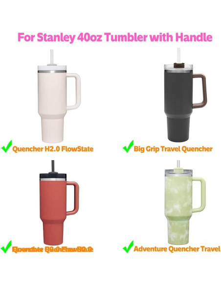 Tapa de Reemplazo para Taza Stanley 40 Oz - 2 Piezas Rosa