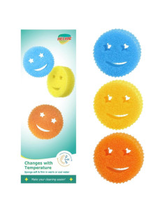 Esponjas de Fregar HELIME 3P Multicolor Apta para Lavavajillas