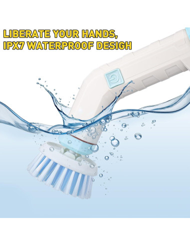 Varita Eléctrica Palksky para Limpieza con 3 Cabezas Intercambiables