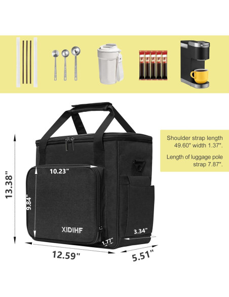 Bolsa de Viaje para Cafetera XIDIHF K-Mini y K-Mini Plus 32x14x34cm