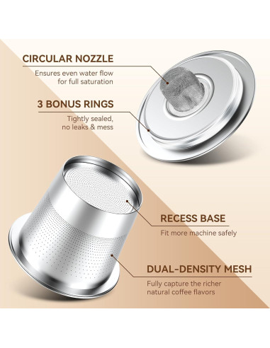 Cápsulas de Café Reutilizables CAPMESSO para Keurig 1.0 - Acero Inoxidable (4 Unidades)