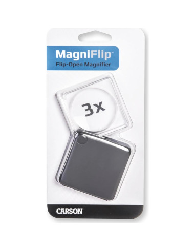 Lupa Plegable 3x Carson MagniFlip con Estuche 4.1 cm
