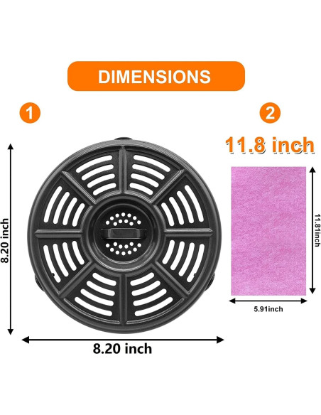 Placa Crisper Ninja Foodi 20.8 cm Acero Inoxidable Antiadherente