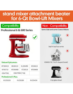 Batidor de borde flexible KitchenAid 6qt - Silicona antiadherente 2