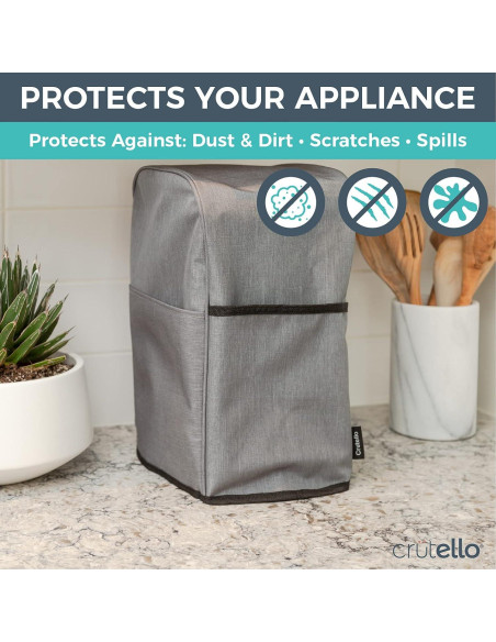 Cubierta para Procesador de Alimentos Crutello Gris 11-14 Tazas