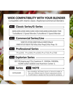 Jarra de Licuadora Vitamix 64oz Brvtek para 5200 y más 2