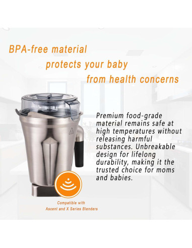 Contenedor de Acero Inoxidable 64oz EastFune para Licuadoras