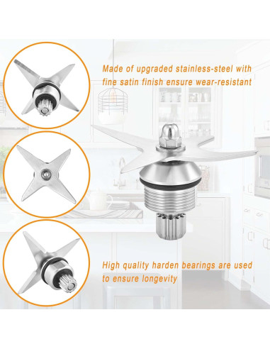 Contenedor de Acero Inoxidable 64oz EastFune para Licuadoras