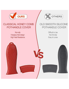 Cubiertas de Mango de Silicona Joyhalo - 6 Piezas Resistentes al Calor 2