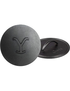 Prensa de Parrilla Redonda Lodge Yellowstone 20.32 cm Hierro Fundido 2