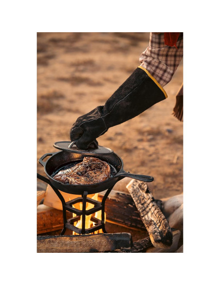 Prensa de Parrilla Redonda Lodge Yellowstone 20.32 cm Hierro Fundido