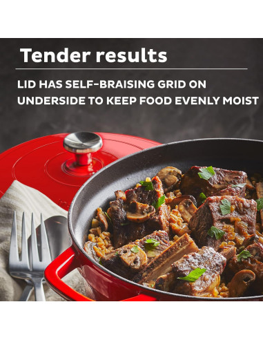 Olla Holandesa Eléctrica Instant Pot 6L 1500W Hierro Fundido Rojo