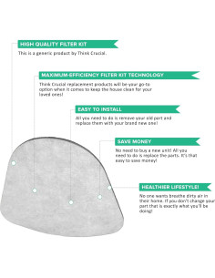 Kit de Filtros Crucial Vacuum para Shark Navigator Lift-Away 2