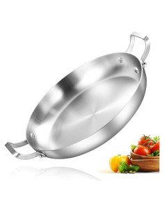 Sartén de Acero Inoxidable Inqibee 35.56 cm 3 Capas Apta Horno