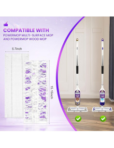 30 Recargas Almohadillas Desechables PowerMop para Limpieza 2