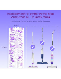 21 Almohadillas de Mopa Desechables COBLOB para Swiffer Power Mop 2