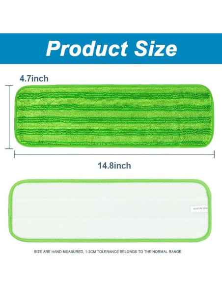 Paños de Mopa Reutilizables Vanclearidea para Swiffer PowerMop - 3 Recargas 38 cm