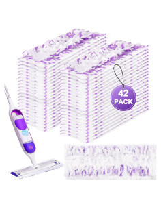 Paquete de 42 Almohadillas Desechables Bestechy para Trapeador Eléctrico Swiffer PowerMop