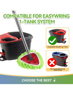 Paquete de 4 almohadillas de microfibra O-Cedar para fregona 2