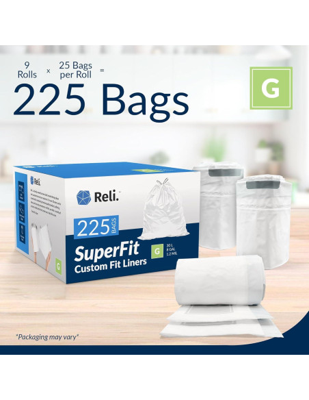 Bolsas de Basura Reli. SuperFit Cód. G 30L 225 Contador Blanco