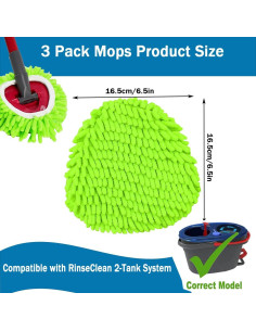 Reemplazo de cabezales de mopa Ocedar RinseClean 3 unidades 2