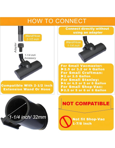 Cabezal de Cepillo Turbo VACEXT para Aspiradora 3.18 cm