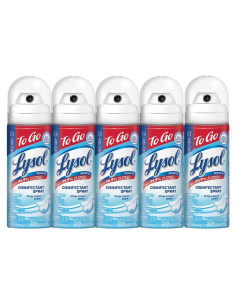 Lysol Spray Desinfectante de Viaje Lino Fresco 42g Paquete 5