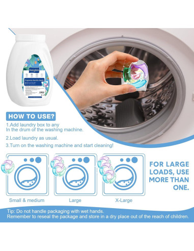 200 Cápsulas Detergente Ropa Heigble 4 en 1 Aroma Frutal