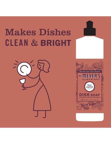 Sopa para Platos Mrs. Meyer's Clean Day Hojas de Otoño 473ml Pack 3