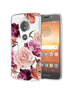 Funda Protectora TPU Motorola Moto E5 Play/Cruise/Go - Flor Púrpura
