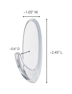 Ganchos de Pared Transparentes Command Medianos - Soporta 0.91 kg 2